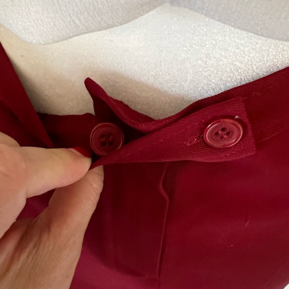 NWT Klandestine Midi Italy Pencil Skirt Euro Size 42/US 6 Burgundy, side slit - Picture 11 of 13